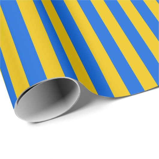 ウクライナストライプの国旗の青と黄 ラッピングペーパー (ロールコーナー)