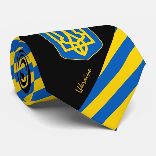 ウクライナストライプ事業ウクライナ国旗のファッション ネクタイ (ロール)