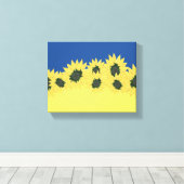 ウクライナストレッチキャンバス印刷のフラグ キャンバスプリント (インサイチュ (ウッドフロア))