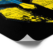 ウクライナスパルタヘルメットウクライナクレスト旗男性Wome ポスター (角)