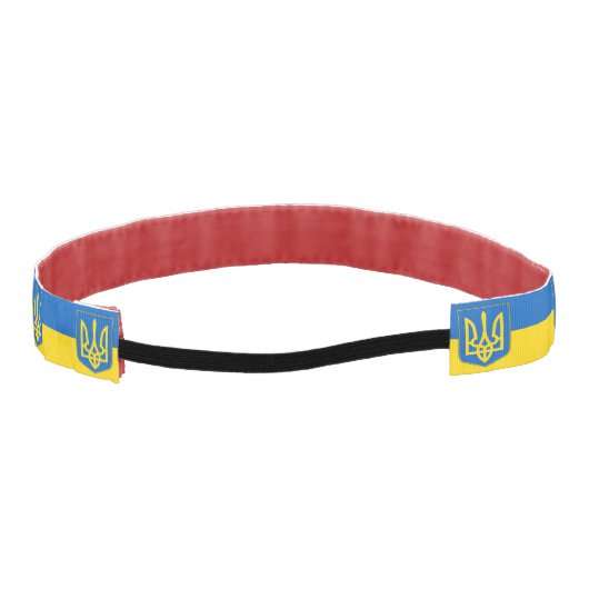 ウクライナスリップまたは滑ること国旗を持つ非ヘッドバンド アスレチックヘッドバンド (裏面)