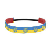 ウクライナスリップまたは滑ること国旗を持つ非ヘッドバンド アスレチックヘッドバンド (正面)