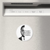 ウクライナゼレンスキーハーフポートレートB&Wアート マグネット (インサイチュ (食洗機))