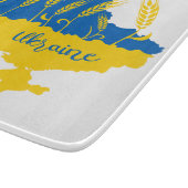 ウクライナタイポグラフィとウクライナ国旗の小麦穂 カッティングボード (角)
