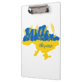 ウクライナタイポグラフィとウクライナ国旗の小麦穂 クリップボード (左)