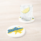 ウクライナタイポグラフィとウクライナ国旗の小麦穂 コースター (側面)