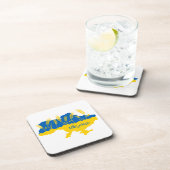 ウクライナタイポグラフィとウクライナ国旗の小麦穂 コースター (右側)