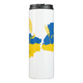 ウクライナタイポグラフィとウクライナ国旗の小麦穂 タンブラー (裏面)
