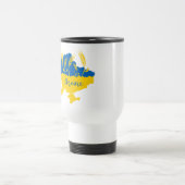 ウクライナタイポグラフィとウクライナ国旗の小麦穂 トラベルマグ (中央)