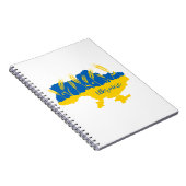 ウクライナタイポグラフィとウクライナ国旗の小麦穂 ノートブック (右側)