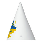 ウクライナタイポグラフィとウクライナ国旗の小麦穂 パーティーハット (右)