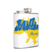 ウクライナタイポグラフィとウクライナ国旗の小麦穂 フラスク (右)