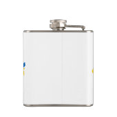 ウクライナタイポグラフィとウクライナ国旗の小麦穂 フラスク (裏面)