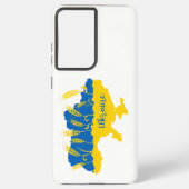 ウクライナタイポグラフィとウクライナ国旗の小麦穂 SAMSUNG GALAXYケース (裏面)