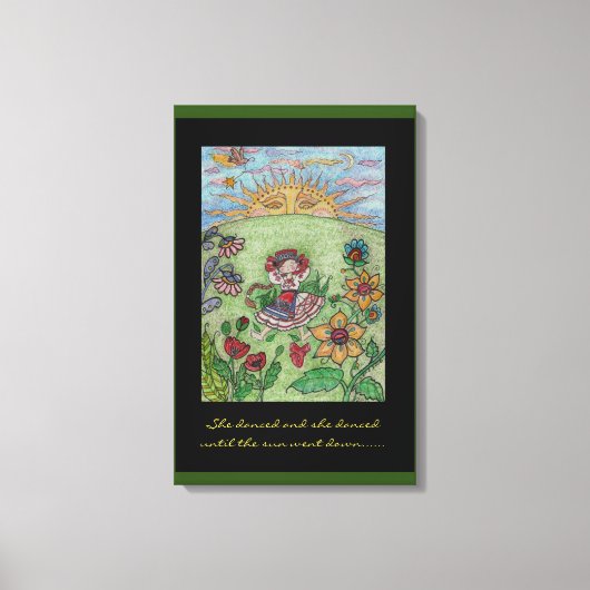 ウクライナダンサーフォークアート キャンバスプリント (正面)