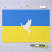 ウクライナティッシュペーパー平和ドーブ国旗を支持 薄葉紙 (クラフト)