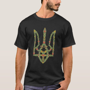 ウクライナトリズブティーウクライナフラワーファッショナブルtr tシャツ