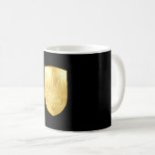 ウクライナトリデントギャルファルコンクレスト金ゴールドルック コーヒーマグカップ (正面右)