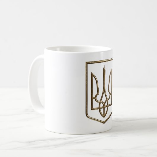 ウクライナトリデントギャルファルコンシンボルシャツ コーヒーマグカップ (正面左)