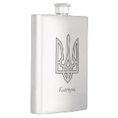 ウクライナトリデント銀オン鋼スキットル フラスク (右)