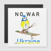 ウクライナトートバッグノートブーで水色の鳥No war (正面/裏面)