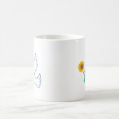 ウクライナナイチンゲールとヒマワリ コーヒーマグカップ (中央)