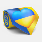 ウクライナネックタイウクライナ国旗のハート ネクタイ (ロール)