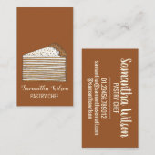 ウクライナハニーロシアのケーキベーカリーパティシシェフ 名刺 (正面/裏面)