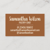 ウクライナハニーロシアのケーキベーカリーパティシシェフ 名刺 (裏面)