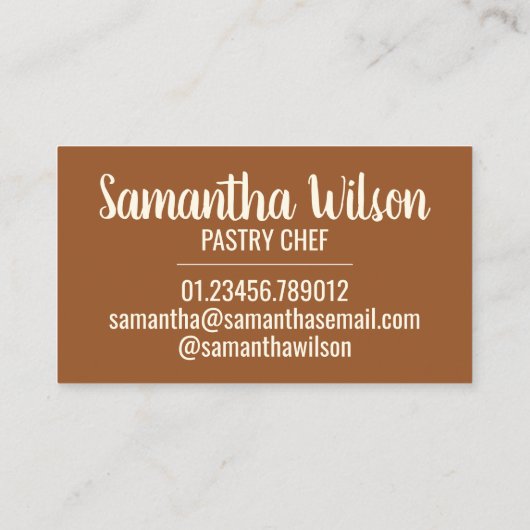 ウクライナハニーロシアのケーキベーカリーパティシシェフ 名刺 (裏面)