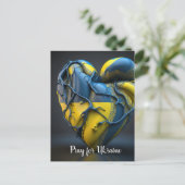 ウクライナハート ポストカード (スタンド正面)