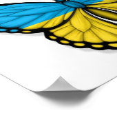 ウクライナバタフライ国旗 ポスター (角)