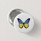 ウクライナバタフライ国旗 缶バッジ (正面&裏面)