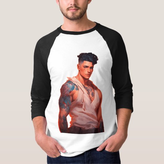 ウクライナバロインクイッモダンク：軍隊Tattoo Sket Tシャツ (正面)
