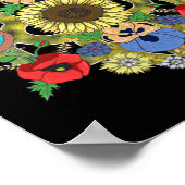 ウクライナバーズヒマワリトリサブヴィンテージウクライナV ポスター (角)