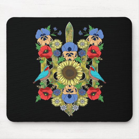 ウクライナバーズヒマワリトリサブヴィンテージウクライナV マウスパッド (正面)