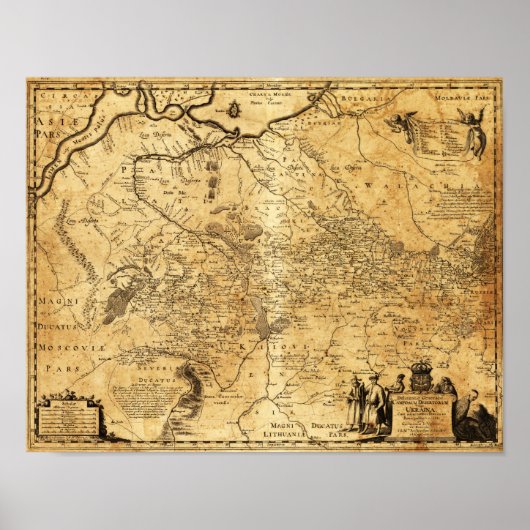 ウクライナパノラママップウクライナ ポスター (正面)