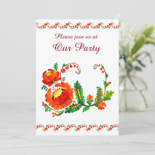 ウクライナパーティーペトリキブスキーアート 招待状 (スタンド正面)