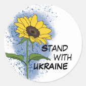 ウクライナヒマワリと並ぶ ラウンドシール (正面)