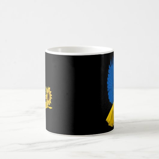ウクライナヒマワリ祈アウクライナ コーヒーマグカップ (中央)