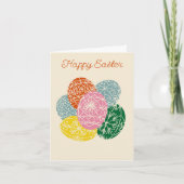 ウクライナピサンキ飾エッグハッピーイースター カード (正面)