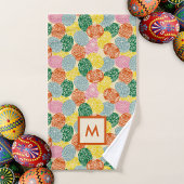 ウクライナピサンキ飾ーイースターエッグモノグラム ハンドタオル