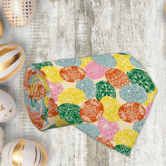 ウクライナピサ飾ンキイースターエッグパターン(の模様が)ある ネクタイ