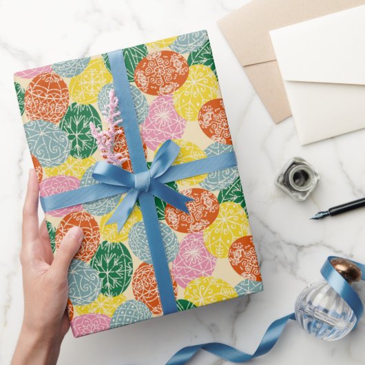 ウクライナピサ飾ンキイースターエッグパターン（の模様が）ある ラッピングペーパー (ギフト)