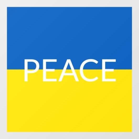 ウクライナピースブルーカスタムイエロー文字国旗 ウィンドウサイン (シート)