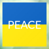 ウクライナピースブルーカスタムイエロー文字国旗 ウィンドウサイン (シート3)