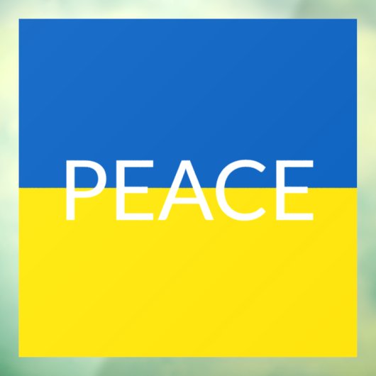 ウクライナピースブルーカスタムイエロー文字国旗 ウィンドウサイン (シート3)