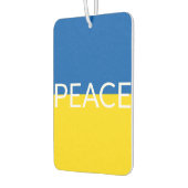 ウクライナピースブルーカスタムイエロー文字国旗 カーエアーフレッシュナー (左)