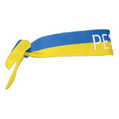 ウクライナピースブルーカスタムイエロー文字国旗 タイヘッドバンド (回転270)