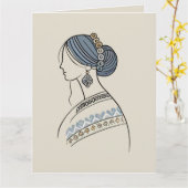 ウクライナフォークアートグリーティングカード カード (黄色い花)